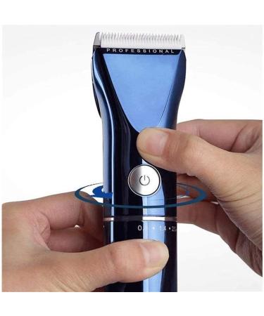 Buy Rechargeable Cordless Hair Clippers for Men - Adjustable Hair Cutting Kit with Charging Stand - Family-Style Blue Hair Trimmer - Buy Online on GoSupps.com