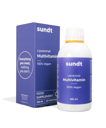 Liposomal Multivitamin in Liquid Solution for Healthy and Resilient Body - 250 ml Bottle - 50 Days - Non-GMO - Made in EU - Sundt Nutrition Dietary Supplement