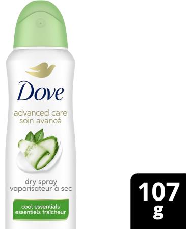 Dove Advanced Care Dry Spray Antiperspirant Deodorant for Women with 1/4 Moisturizers Cool Essentials for 48 Hour Protection and Soft and Comfortable Underarms 107 g - Buy Online on GoSupps.com