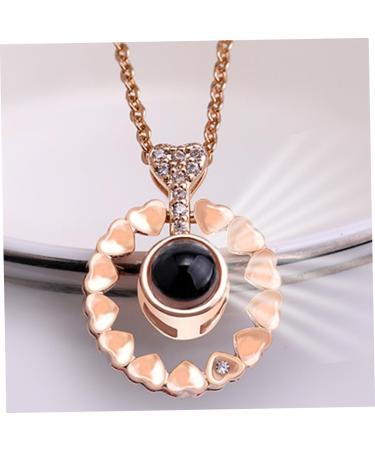 CALLARON 100 Necklaces A Necklace Womens Necklace Rose Gold Necklace Heart-shaped - Buy Online on GoSupps.com