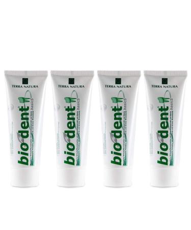 Terra Natura Bio Dent Basics (4x75ml) with oliveblatte extract chamomile and stevia fluoride-free homeopathic organic toothpaste pebble earth vegan without preservatives natural cosmetics - Buy Online on GoSupps.com
