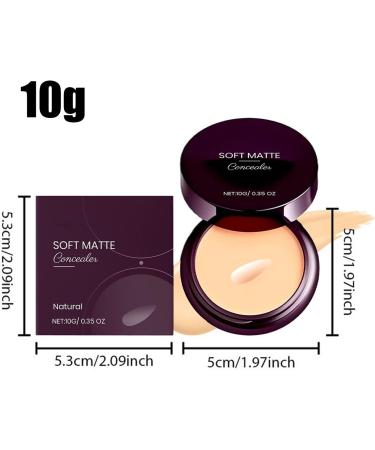Concealer matte full coverage mattifying correction cream antishine longlasting care light 10 g waterproof for daily event evening work travel Natural color - Buy Online on GoSupps.com