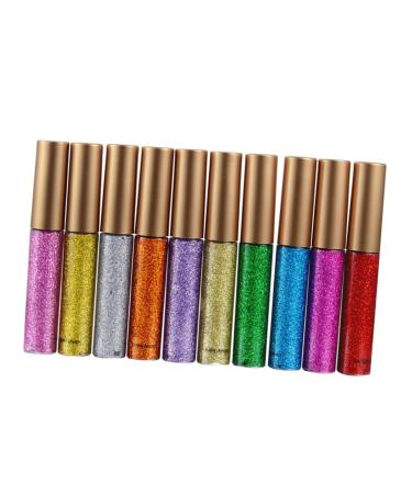 PLAFOPE 10pcs Glitter Eyeshadow Liquid Eyeliner Shimmery Eyeliner Glitter Eyeliner Liquid Eyeshadow
