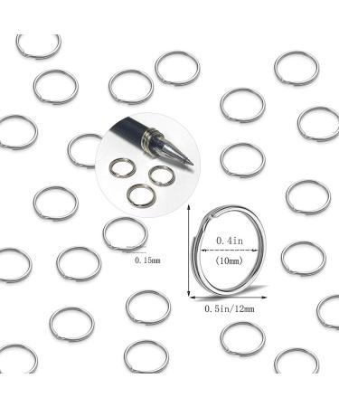 100 Pcs 12mm Split Key Rings Bulk - Small Keychain Connectors for DIY Crafts - Buy Online on GoSupps.com