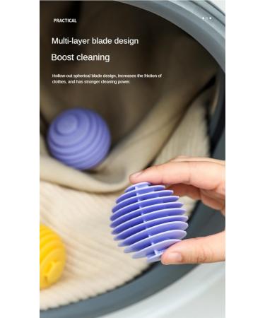 ZADFHSI Dryer Balls 3pcs Spherical Vane Lint Catcher Reusable Eco-Friendly Laundry Scrubbing Balls Household Washing Machine Laundry Ball Anti Static Ball for Reducing Wrinkles (Orange) - Buy Online on GoSupps.com