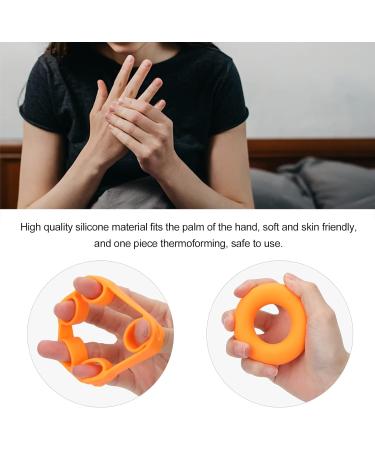 Hand Grip Strengthener & O-Ring Finger Exerciser - Orange 50 lbs & 11 lbs Stretcher for Arthritis Recovery | International Shipping Available - Buy Online on GoSupps.com