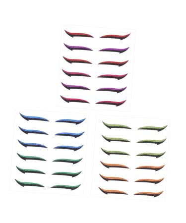 POPETPOP 18 Pairs Anti Sweat Eyeliner Eyeshadow Two Sided Tape Eye Line Sticker Template Man Halloween