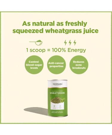  TREESARA TREESARA Organic Wheatgrass Powder Immunity Boosting and Naturally Detoxifying Superfood Supports Healthy Metabolism Helps - Buy Online on GoSupps.com