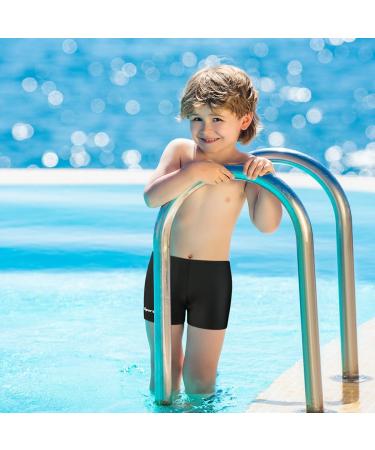 Buy Aomig Quick-Drying Swimming Trunks for Kids Black Resort Swim Shorts with Adjustable Cord (7-8 Years) - Buy Online on GoSupps.com