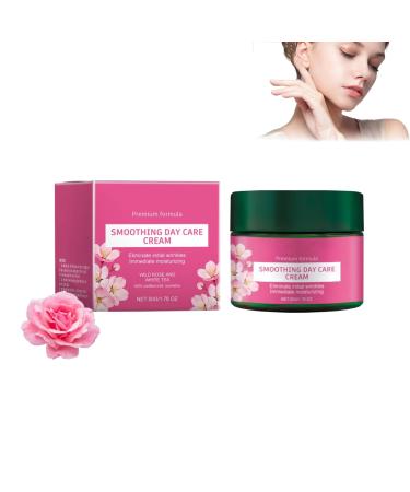 Organic Smoothing Day Cream Wild Rose & White Tea - Natural Cosmetics Natural Aging Face Cream With Age Protect Complex Reduces First Wrinkles, Smoothing Day Cream Rosehip & White Tea (1)
