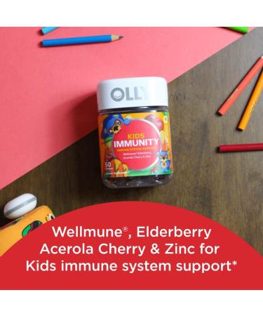 OLLY Kids Sleep & Immunity Gummy Melatonin Wellmune Elderberry 50 Count - Buy Online on GoSupps.com