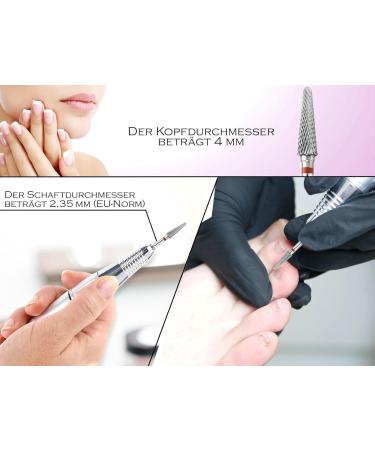 Nail Miller Bit - Hard Metal Grinder for Acrylic & Gel Nails | Cone Shape Manicure & Pedicure Tool - Buy Online on GoSupps.com