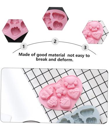 Alipis Chocolate DIY Mold 2pcs Cake Silicone Mold Silicone Molds Chocolate Cake Mold Baking Supply Donut Dog Biscuits 3D 20.7x15.2cm Pink - Buy Online on GoSupps.com