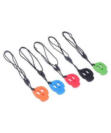 Chewing Sensory Necklaces - 5 Pack Silicone Oral Motor Skills Support for Autism & Anxiety | Perfect for Sensory Children - Buy Online on GoSupps.com