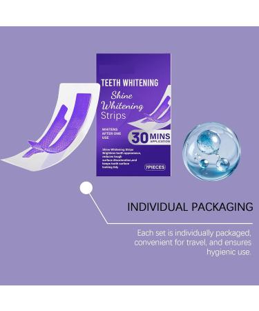 Purple Shiny Teeth Strips - Forms Protective Layer Reduces Friction Breaks Down Stain Pigments Brightens Teeth Easy Application(3pcs) - Buy Online on GoSupps.com