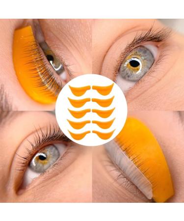 MAYOKIAAR 10 Pairs Lash Lift Shield Silicone Lift Pads for Eyelash Perm Reusable Lash Lift Pads Eye Lash Lift Tint Perm Separator Kit Soft Silicone Makeup Tool for Lashes Lifting(Orange) - Buy Online on GoSupps.com