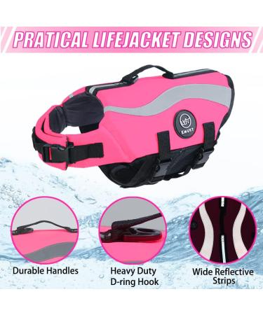 Emust Life Vest for Dogs - Pink XL Dog Swim Jacket | Lightweight Life Jacket for Small Medium & Large Dogs | Perfect for Swimming & Boating - Buy Online on GoSupps.com