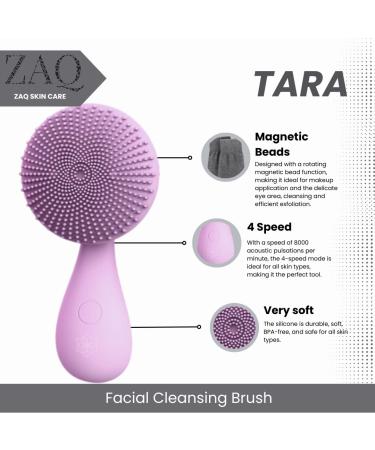 Buy ZAQ Tara Sonic Facial Cleansing Brush - Silicone Face Scrubber with Soft Bristles | Remove Dead Skin & Makeup | 6 Colors for All Skin Types - International Shipping Available - Buy Online on GoSupps.com