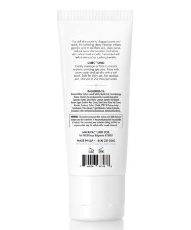 Toulon Glycolic Acid Facial Cleanser with Vitamin C & Rose Hip - Exfoliating Face Wash for Dry & Sensitive Skin - Women & Men - Buy Online on GoSupps.com