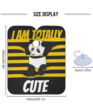Waterproof Barber Cape - Cute Funny Panda & Cheetah Haircut Bib for Men | Unisex Hair Cutting Cape | Best Quality & Stylish Hair Salon Accessories - Buy Online on GoSupps.com