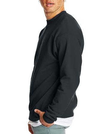 Hanes Men's EcoSmart Sweatshirt - Large, Black - Buy Online on GoSupps.com