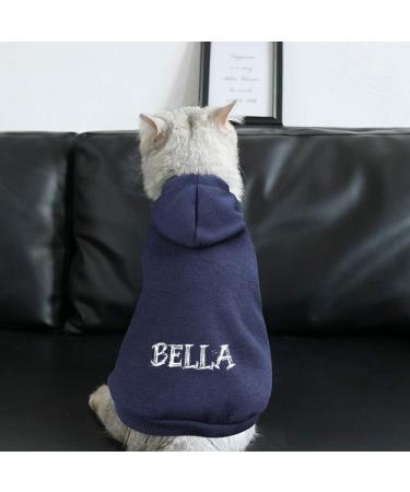 Personalized Pet Hoodie - Soft Navy Blue Sweater for Dogs with Hat | Custom Photo & Text - Buy Online on GoSupps.com