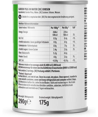 by Amazon Garden Peas in Water 290g (Pack of 5) - Buy Online on GoSupps.com