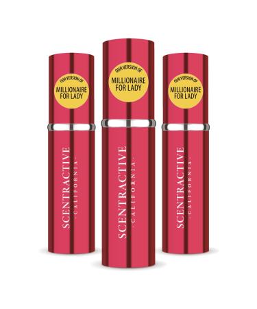 CA Perfume Impression of Paco R. Millionaire For Lady For Women Replica Version Fragrance Dupes Concentrated Long Lasting Eau de Parfum Spray Refillable Atomizer Bottle 0.17 Fl Oz/5ml-X3 PACO R. MILLIONAIRE FOR LADY IMPRESSION 0.51 Fl Oz (Pack of 1)