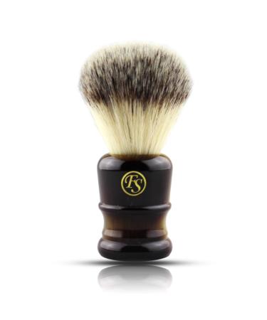 Shaving Brush for Men Extra Density Chrome Synthetic Best Brush with Classic Black Handle Knot 24mm Shaving Hair Salon Tool Gifts for Fathers Day