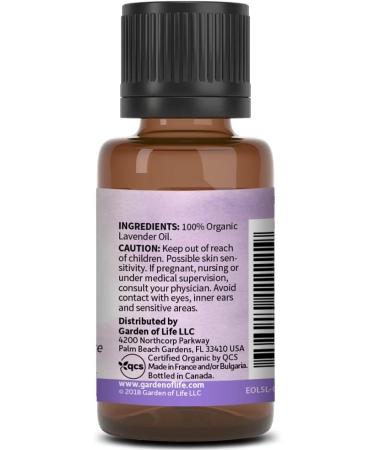 Garden of Life Lavender Essential Oil 0.5 fl oz - 100% Organic & Pure for Diffuser, Aromatherapy, Skincare & Relaxation - Buy Online on GoSupps.com
