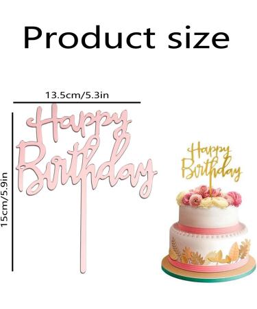 4 Pieces Happy Birthday Cake Topper Cake Decoration Supplies Cake Topper Cake Toppers Birthday Personalised for Birthday Cake Decorations Supplies (Multicolor) - Buy Online on GoSupps.com