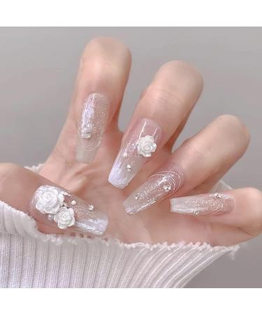 Yatinkim Mixed 3D Nail Art Gem Decoration Accessories Kit Bow Nails Butterfly Pearls Designs 7 Styles Rhinestone Charm Jewelry Multi-Shape Women Girl Manicure Rose Flowers - Buy Online on GoSupps.com