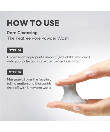 Mediheal Teatree Pore Powder Wash (1.76 oz) - Mild Pore Deep Cleanser with Gentle and Rich Salicylic Bubbles to Remove Blackhead - Buy Online on GoSupps.com