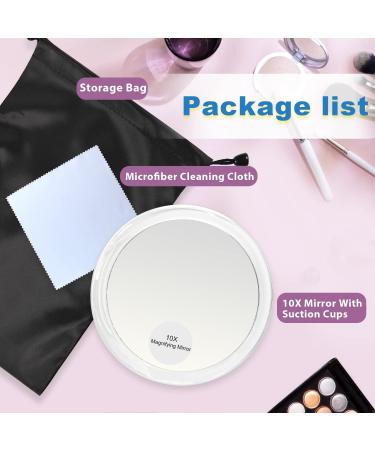 10x Magnifying Mirror with Suction Cups - Small Concave Travel Makeup Mirror with 10x Magnification - Buy Online on GoSupps.com