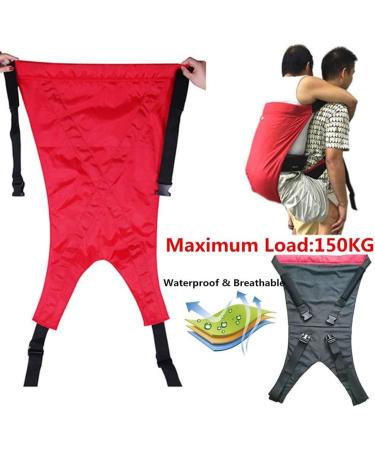 Patient Mobility Aid Strap with Handles - Adjustable Split Leg Design for Seniors & Adults - Red - Buy Online on GoSupps.com