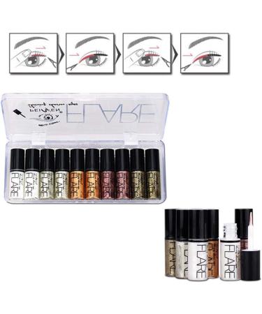 1Pc Glitter Liquid Eyeliner Eye Shadow Long Lasting Waterproof Luminous Metallic Shiny Smoky Shimmer Sparkling Eyeshadow Liquid (A 1 PC) - Buy Online on GoSupps.com