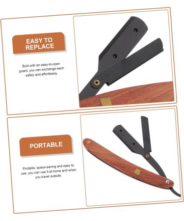 Minkissy Men's Wet Razor with Wooden Handle - Safe Metal Cutlery Holder for Precision Shaving | International Shipping Available - Buy Online on GoSupps.com