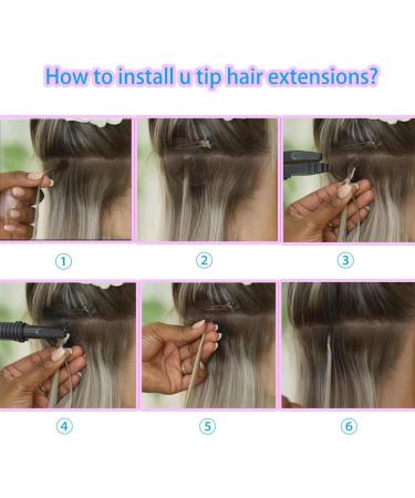 Saisifen Keratin Nail Tip Hair Extensions for Women 613# Bleach blonde Real Human Hair U-tip Hair Extension 50g 100 Strands 16 Inch(40cm) 16 inches (40cm) 613# bleach blonde - Buy Online on GoSupps.com