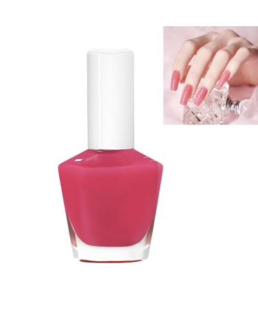 Pink Nail Polish Translucent Nude Pink Nail Varnish Quick Dry Long Lasting Clear No Need Cure Natural Nail Polish for DIY Nail Art Manicure Gift for Women & Girls