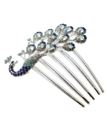 Ipetboom Womens Barrettes for Hair Bridal Hair Accessories Hair Barrette Pearl Hair Comb for Bridal Rhinestone Hair Clip Hairpins Hairpin Comb Hair Pin Comb Earth Tones Miss Five-tooth Comb