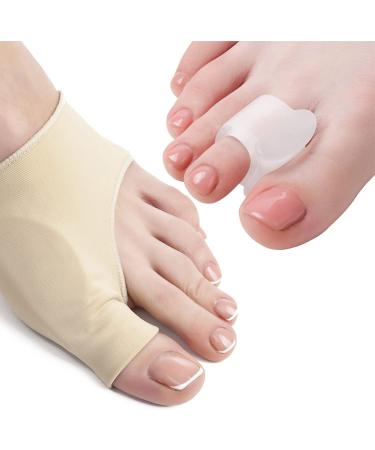 5 Stars United Bunion Corrector and Bunion Relief Sleeve - 2-Pack and Toe Separators Hammer Toe Straightener - 4-Pack Big Bundle
