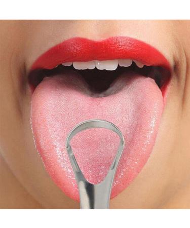 Silver Tongue Cleaner Brush - Stainless Steel Tongue Scraper for Bad Breath Relief - Portable Oral Care for Home & Travel - Buy Online on GoSupps.com