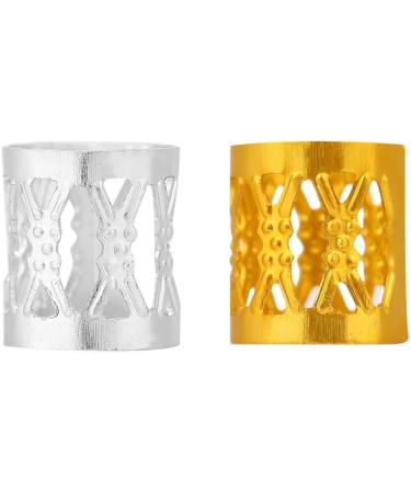 Dreadlock Accessories Adjustable Colorful Braiding Hair Rings Hair Braid Rings Adjustable Metal Decoration Tools(Gold+Silver) - Buy Online on GoSupps.com