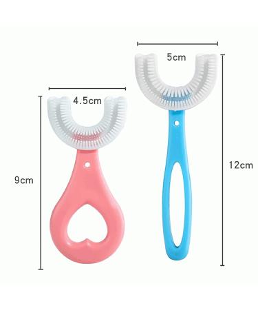 Dirk41 Kids U Shaped Toothbrush 2/4PCS - Blue 360 Oral Care for Children - Buy Online on GoSupps.com