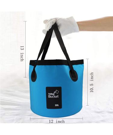2 Pack Collapsible Buckets Camping Water Storage Container 5 Gallon(20L) Portable Folding Bucket Wash Basin for Traveling Hiking Fishing Boating Gardening(Blue) - Buy Online on GoSupps.com