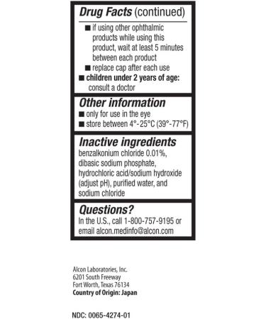 ALCON Pataday Twice Daily Relief Eye Drops 0.17 Fl Oz | Fast Relief for Allergy Symptoms - Buy Online on GoSupps.com