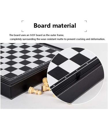 Chess Board Chess Queen-Size high-Grade Solid Wood Children's Adult Beginner Competition Special Black and White checkerboar(Puzzle Entertainment Family) - Buy Online on GoSupps.com