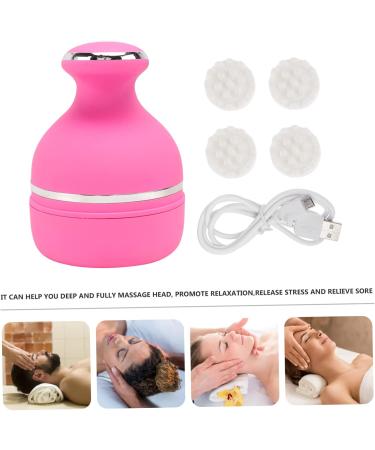 PLAFOPE Head Massager - Scalp Massager Brush for Ultimate Relaxation | 13.9x10.3cm Pink - International Shipping Available - Buy Online on GoSupps.com