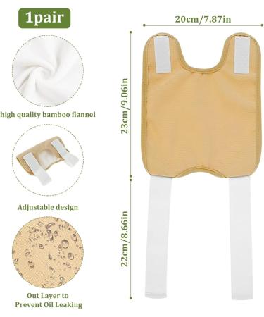 Kneepads Rastor Oil Pack - Reusable Waterproof Castor Oil Knee Wraps for Pain Relief - 1 Pair with Thickened Fastening Tape - Buy Online on GoSupps.com