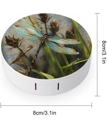 Dancing Dragonfly Print Contact Lens Case - Durable Travel Box for Lens Care - Buy Online on GoSupps.com